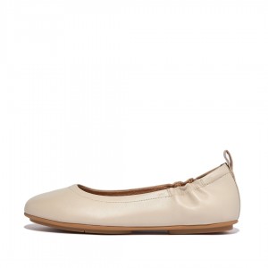 Beige Fitflop Allegro Soft Women's Ballet Flats | MY-FKXJYG216