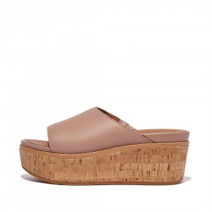 Beige Fitflop Eloise Cork Wrap Women's Wedge Sandals | MY-ZXJSCN051