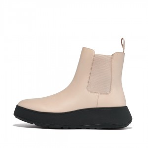 Beige Fitflop F-Mode Flatform Women's Chelsea Boots | MY-BXVZQA791