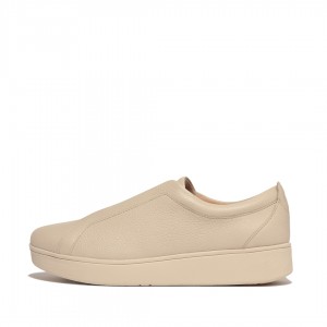 Beige Fitflop Rally Elastic Women's Sneakers | MY-AXDHFM985