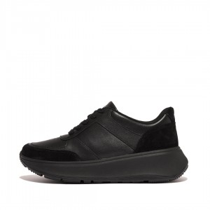 Black Fitflop F-Mode Flatforms Women's Sneakers | MY-CQOEBV408