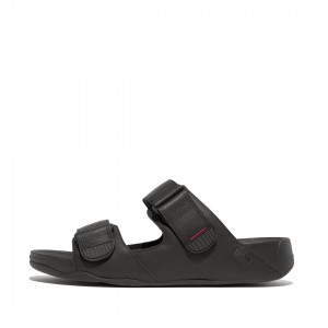 Black Fitflop Gogh Moc Men's Slides | MY-ULJBZR450