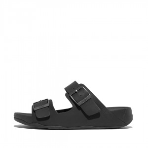 Black Fitflop Gogh Moc Nubuck Men's Slides | MY-KQHBAW107