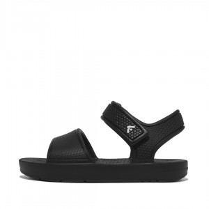 Black Fitflop Iqushion Eva Kids' Back-Strap Sandals | MY-EJSDKY670