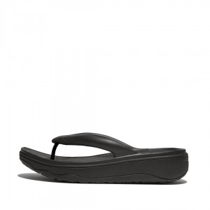 Black Fitflop Relieff Eva Tpu Thongs Women's Toe-Post Sandals | MY-NQUAGM462