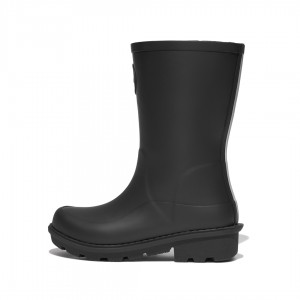 Black Fitflop Wonderwelly Natural Mix Welly Kids' Rubber Boots | MY-ZWVKHJ241