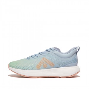 Blue Fitflop Ff-Runner Poly Pu Tpu Women's Sneakers | MY-NZSAMY216