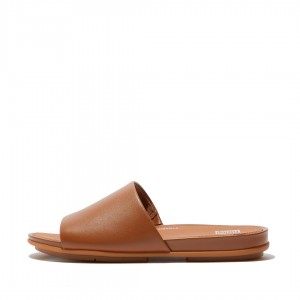 Brown Fitflop Gracie Slides Women's Slides | MY-HSWLDB692