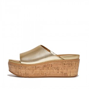 Gold Fitflop Eloise Cork Wrap Women's Wedge Sandals | MY-YPWSJC965