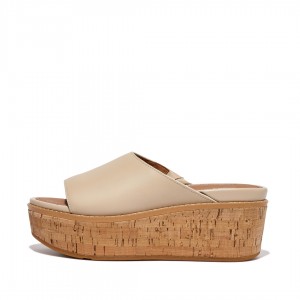 Light Beige Fitflop Eloise Cork Wrap Women's Wedge Sandals | MY-VMNIYS264