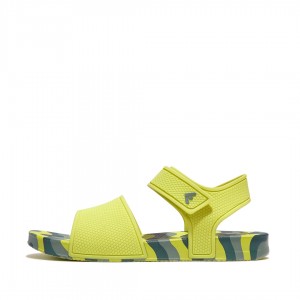 Light Green Fitflop Iqushion Rubber Tpu Kids' Back-Strap Sandals | MY-MJUCWP481