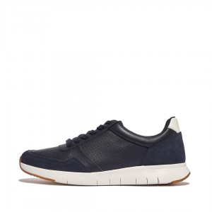 Navy Fitflop Anatomiflex Mix Men's Sneakers | MY-JIWNDL129