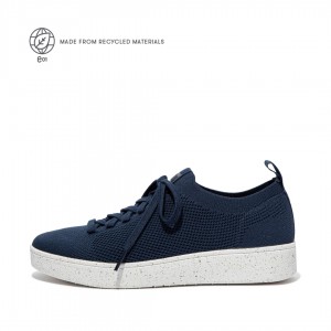 Navy Fitflop Rally E01 Multi Knit Women's Sneakers | MY-SHQFIV659