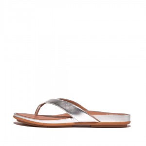 Silver Fitflop Gracie Women's Flip Flops | MY-GNVMLQ130