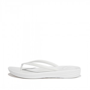 White Fitflop Iqushion Ergonomc Women's Flip Flops | MY-OSMDPG528