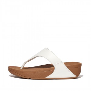 White Fitflop Lulu Leather Women's Toe-Post Sandals | MY-YNBUOR103