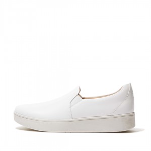 White Fitflop Rally Slip On Skate Women's Sneakers | MY-DHGBXS859