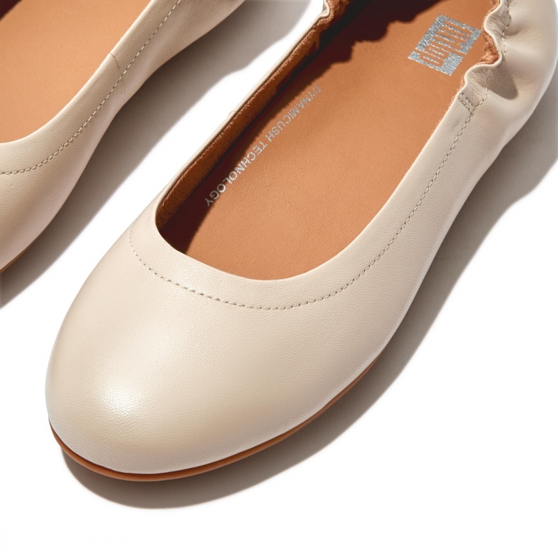 Beige Fitflop Allegro Soft Women's Ballet Flats | MY-FKXJYG216