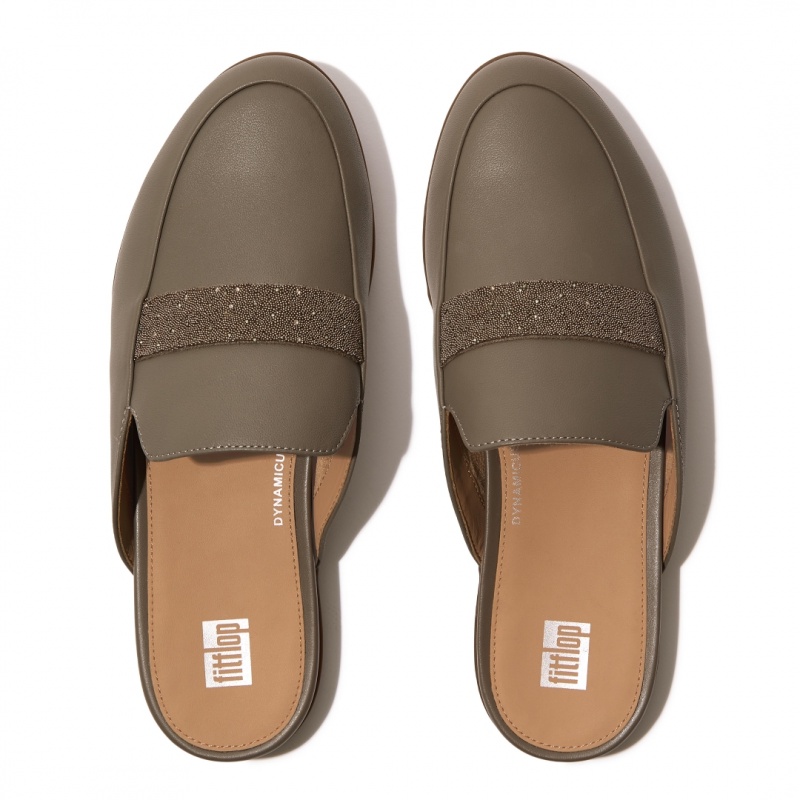 Beige Fitflop Gracie Microfibre Women's Mules | MY-JDBURS365