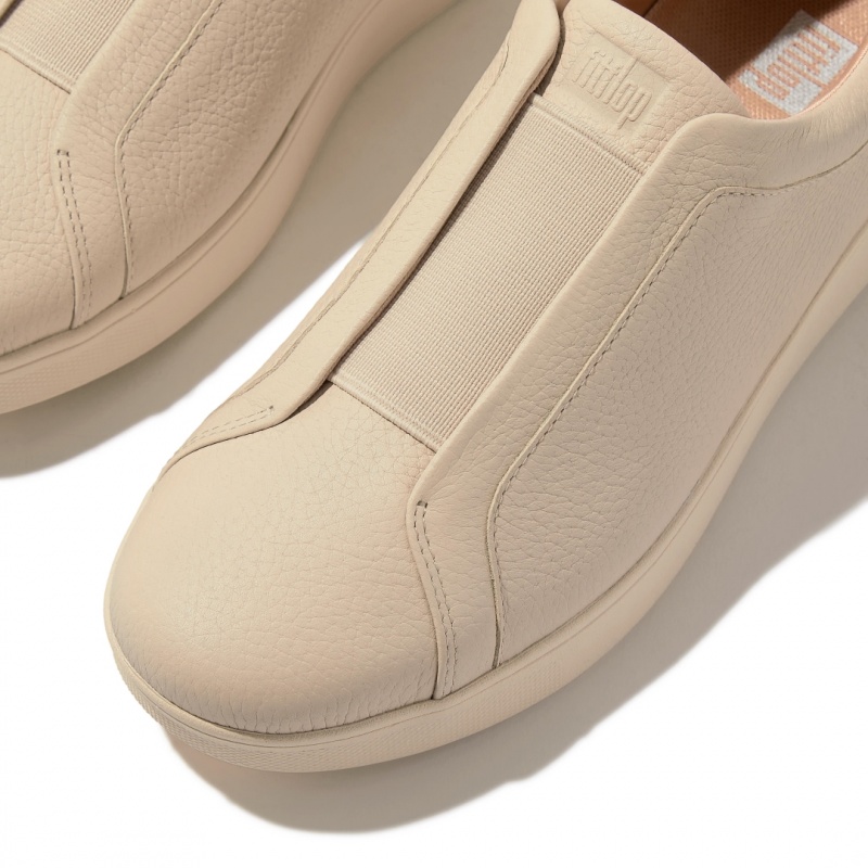 Beige Fitflop Rally Elastic Women's Sneakers | MY-AXDHFM985