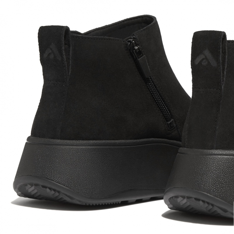 Black Fitflop F-Mode Women's Ankle Boots | MY-UXBGSK320