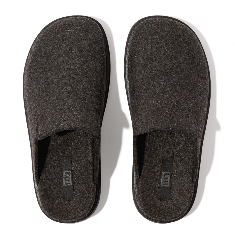 Black Fitflop Gen-Ff Felt Polyester Women's Mules | MY-UMWBJH516