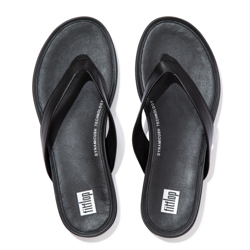 Black Fitflop Gracie Women's Flip Flops | MY-WPFYSG425