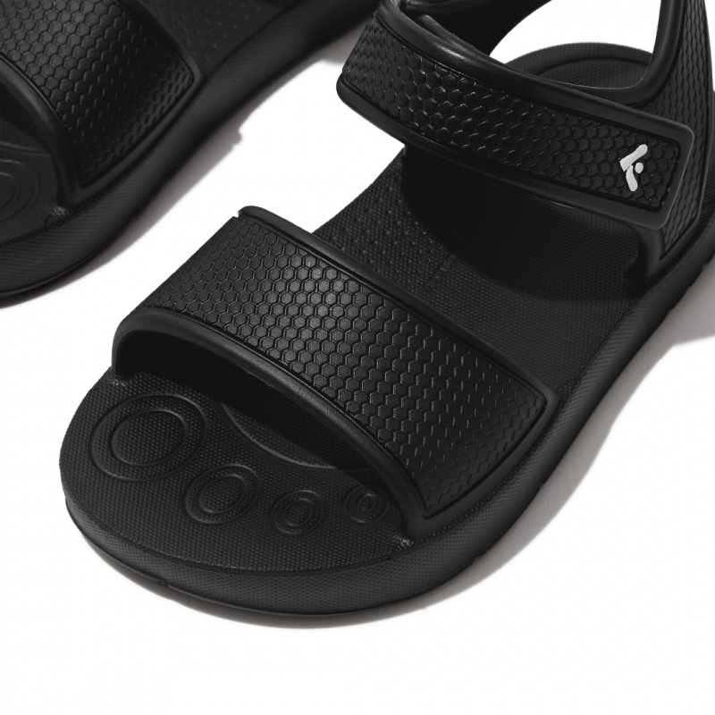 Black Fitflop Iqushion Eva Kids' Back-Strap Sandals | MY-EJSDKY670