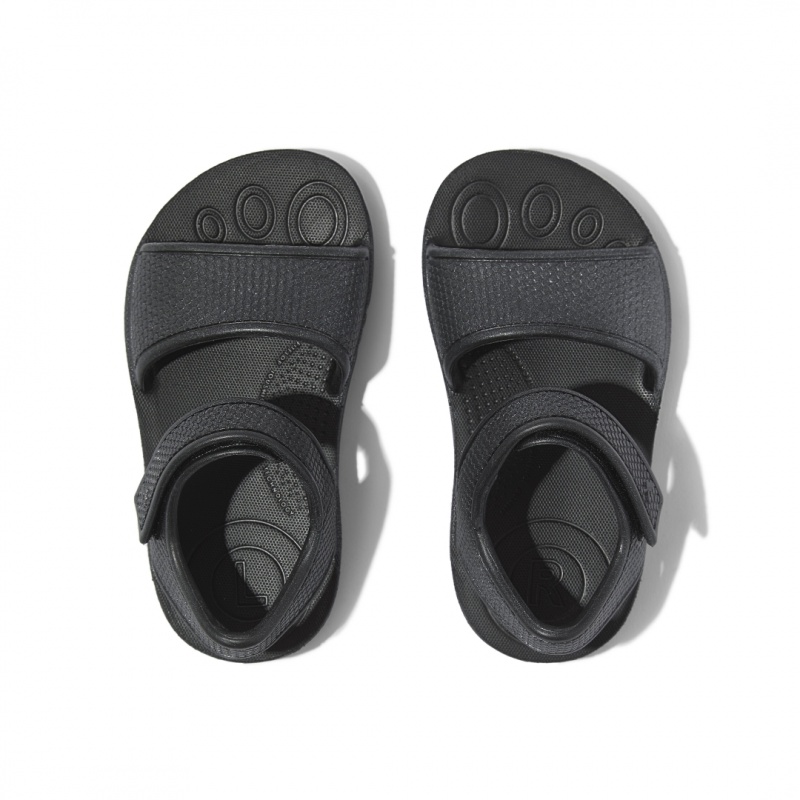 Black Fitflop Iqushion Eva Kids' Back-Strap Sandals | MY-OFPITM513