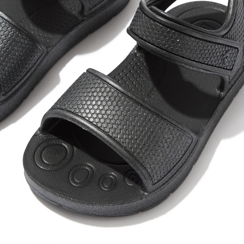 Black Fitflop Iqushion Eva Kids' Back-Strap Sandals | MY-OFPITM513