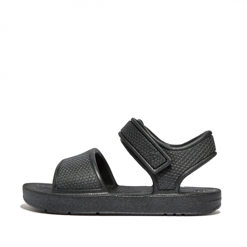 Black Fitflop Iqushion Eva Kids\' Back-Strap Sandals | MY-OFPITM513