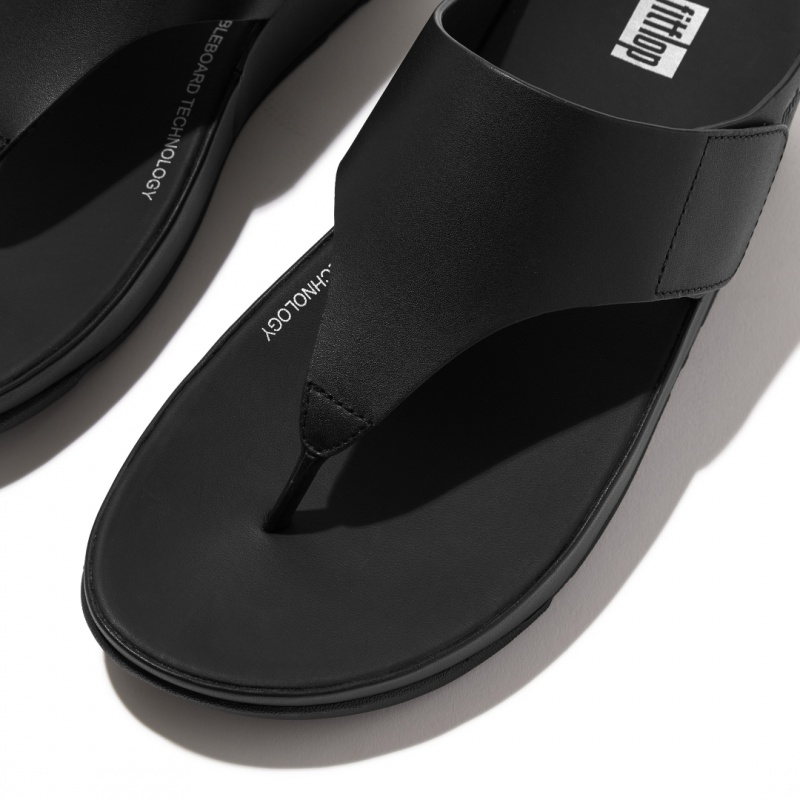 Black Fitflop Shuv Toe Thongs Women's Thongs | MY-AIKCET604