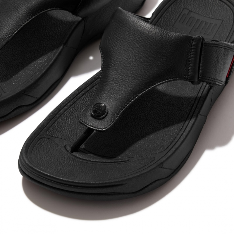 Black Fitflop Trakk Ii Toe Men's Thongs | MY-KUGCDE357