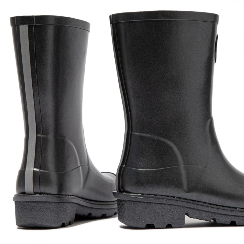 Black Fitflop Wonderwelly Welly Kids' Rubber Boots | MY-GZASTD028