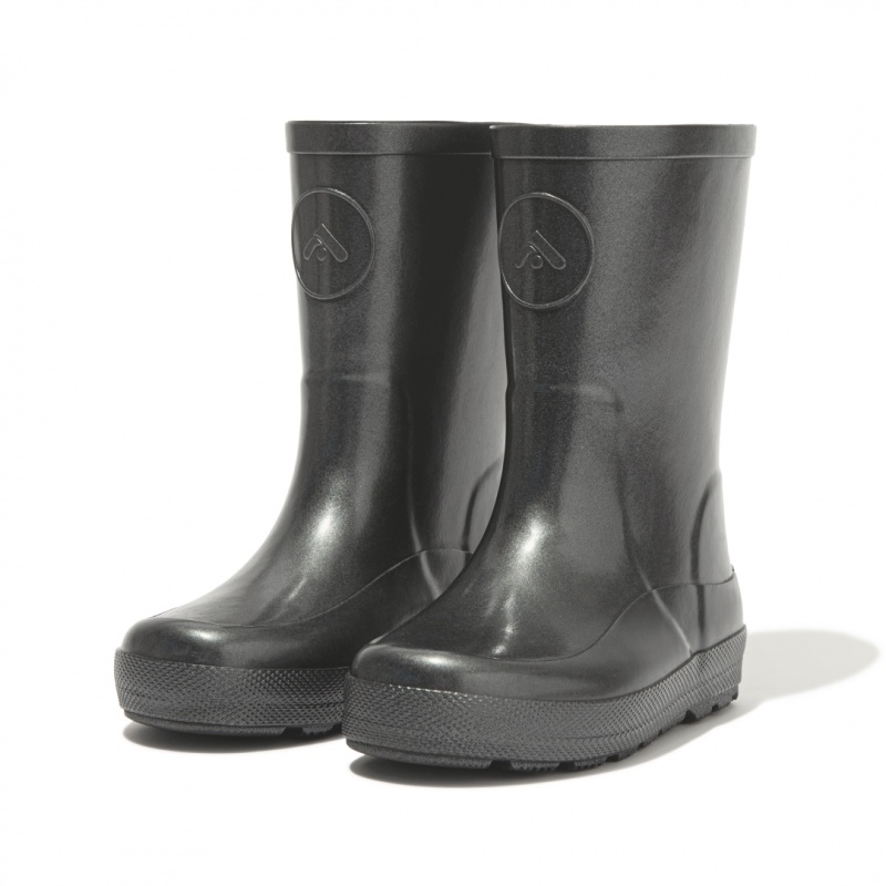 Black Fitflop Wonderwelly Welly Kids' Rubber Boots | MY-LWOTZQ586