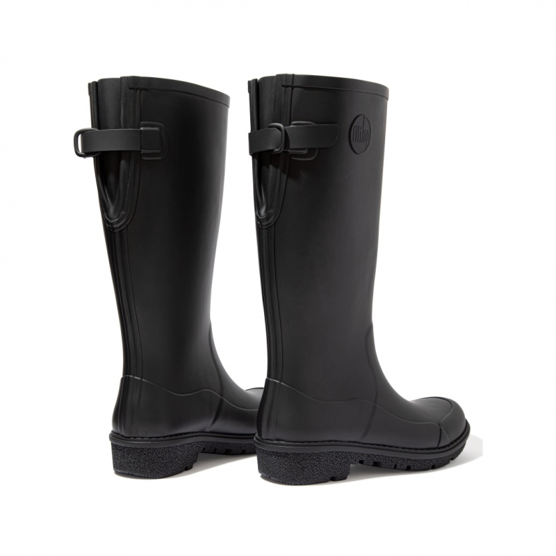 Black Fitflop Wonderwelly Women's Rubber Boots | MY-YHGCQZ150