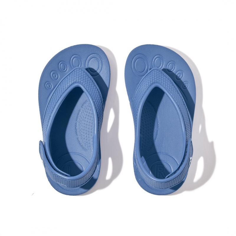 Blue Fitflop Iqushion Eva Back Straps Kids' Flip Flops | MY-FAOZIH720