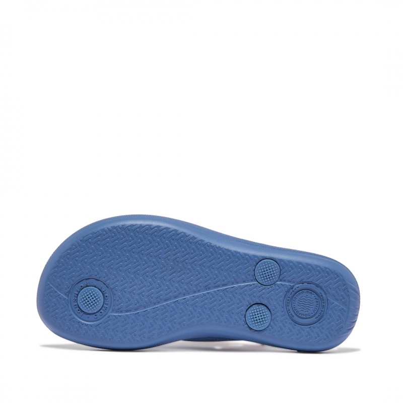 Blue Fitflop Iqushion Rubber Kids' Flip Flops | MY-AQXUBP528