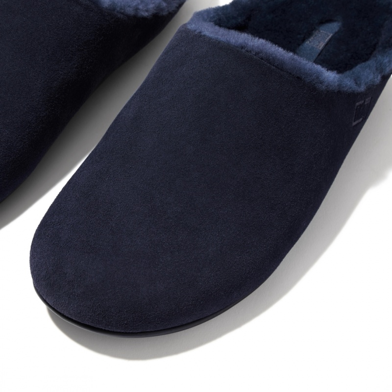 Blue Fitflop Shove Men's Slippers | MY-OJQLXP934