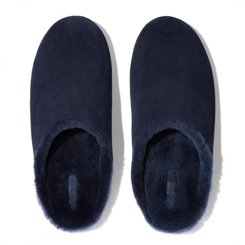 Blue Fitflop Shove Men's Slippers | MY-OJQLXP934