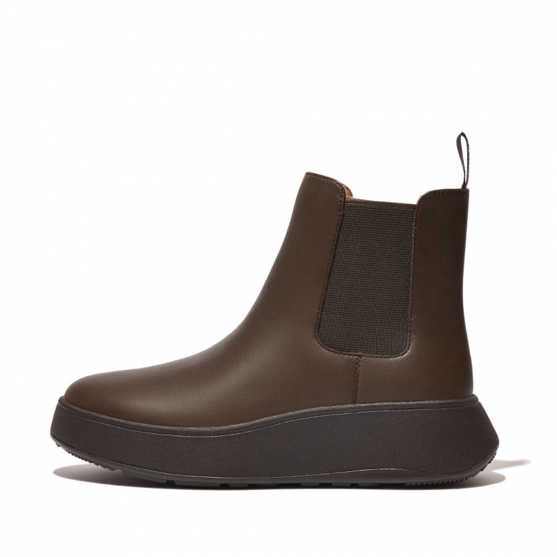 Brown Fitflop F-Mode Flatform Women\'s Chelsea Boots | MY-CLMFTH652