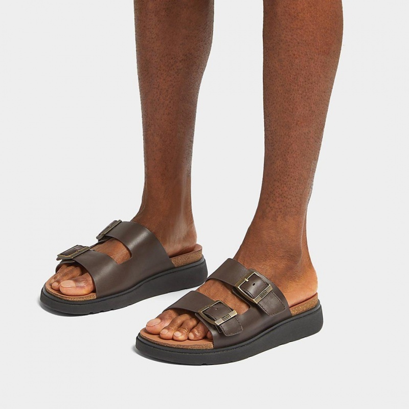 Brown Fitflop Gen-Ff Men's Slides | MY-WCGZHF593