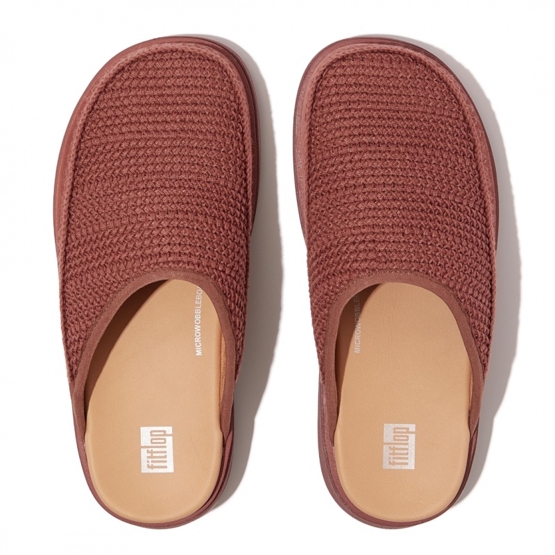 Brown Fitflop Gen-Ff Polyester Knit Cotton Women's Mules | MY-TJLMEN512