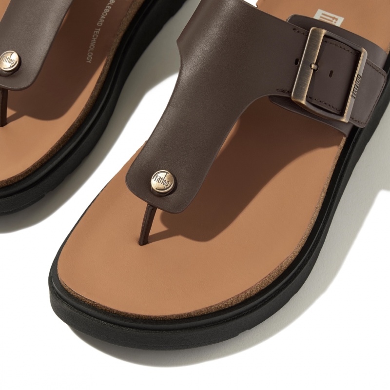 Brown Fitflop Gen-Ff Toe Men's Thongs | MY-HSUETP519