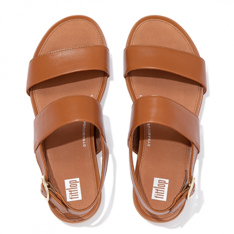 Brown Fitflop Gracie Leather Women's Back-Strap Sandals | MY-LDSCYQ569