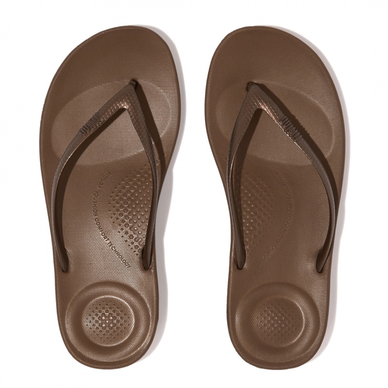 Brown Fitflop Iqushion Ergonomc Women's Flip Flops | MY-CHNXEI471