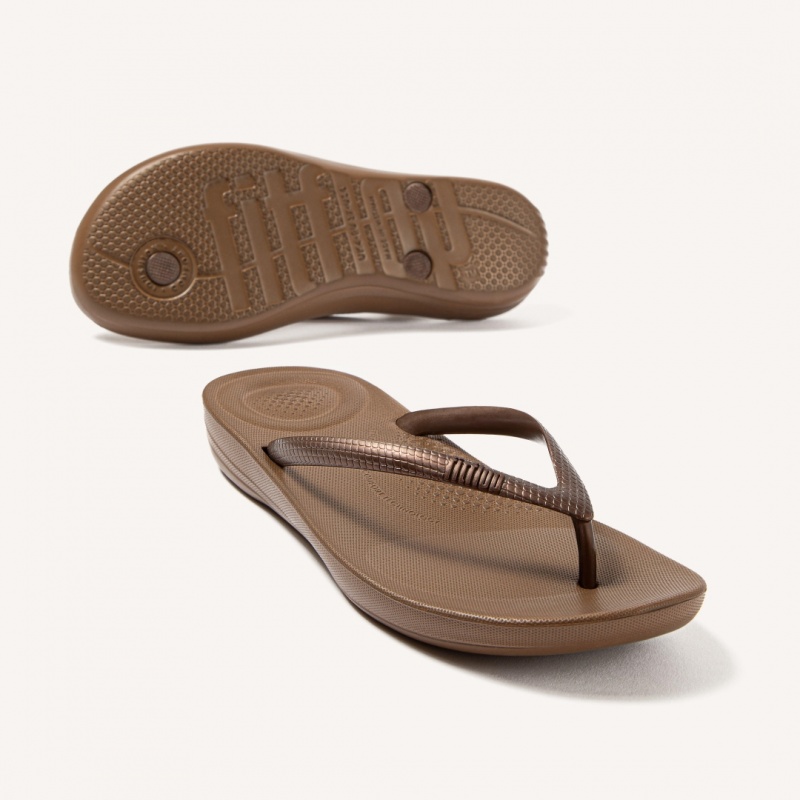 Brown Fitflop Iqushion Ergonomc Women's Flip Flops | MY-CHNXEI471