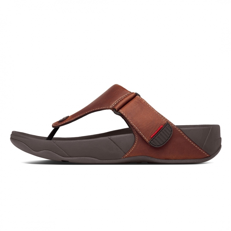 Brown Fitflop Trakk Ii Toe Men's Thongs | MY-ULAIJT091