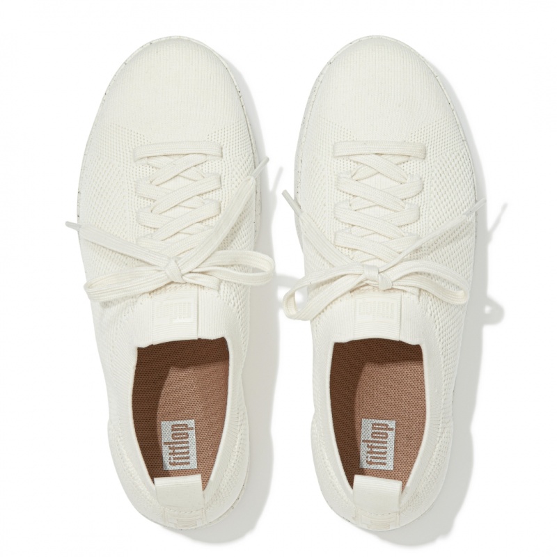 Cream Fitflop Rally E01 Multi Knit Women's Sneakers | MY-XTBORE348