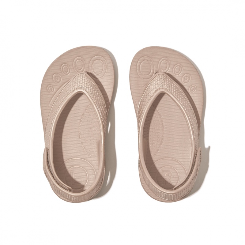 Gold Fitflop Iqushion Eva Back Straps Kids' Flip Flops | MY-RGVTMO768